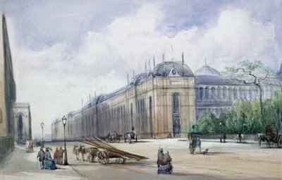 South-east Aspect of the 1862 Exhibition Building, looking along Cromwell Road by William Callow